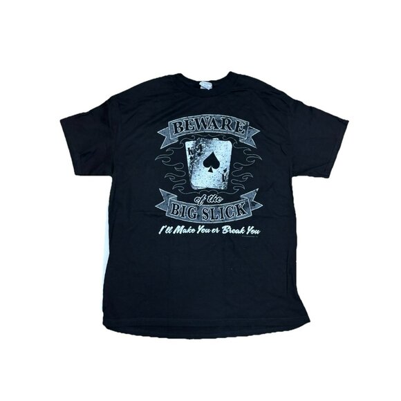Vintage Poker Graphic T-Shirt – “Beware of the Big Slick” – Men’s Size Large - Picture 1 of 3